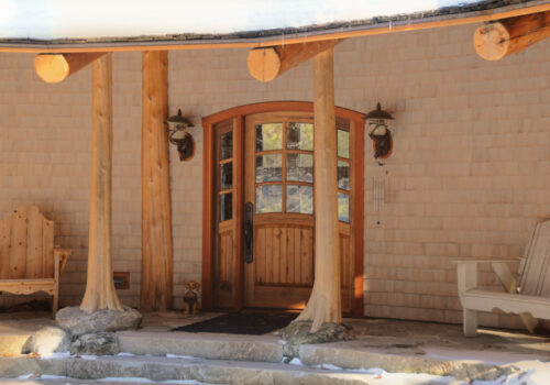 Josh Belisle Scribing Log cabin columns